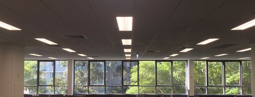LED troffer meets tenant's light requirements where fluoros failed